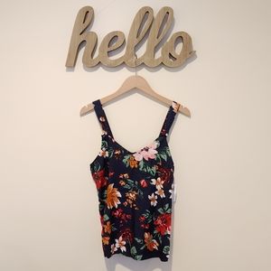 NWT Navy Floral Old Navy Top (S)